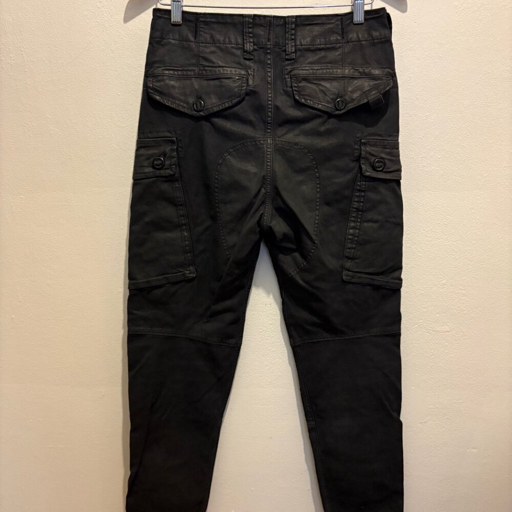 G-Star Roxic Straight Tapered Cargo Pant in Black stretch cotton coated - Picture 4 of 12